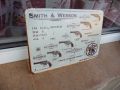 Метална табела револвери Smith&Wesson пистолети 44 калибър стрелба, снимка 2