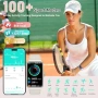 Нов Смарт часовник Фитнес тракер IP68, крачкомер калории, сън с оценка, GloryFit, снимка 4