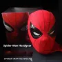 Маска SpiderMan Спайдърмен с мигащи и светещи очи и контрол на брадичката реалистична, снимка 2