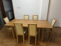 Маса за трапезария разтегателна к-т с 6 стола, снимка 1