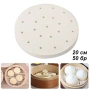 6552 Кръгли хартиени подложки за еър фрайър с дупки, 50 броя, снимка 6