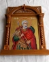 Дърворезба- домашен иконостас "Св. Мина ", снимка 1