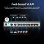 YuLinca 10-портов Gigabit Ethernet комутатор, 8 x 100/1000Mbps порта, 2 Gigabit Uplink, VLAN, снимка 5