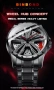 BINBOND Wheel Black Red – мъжки спортен часовник с въртяща джанта, снимка 2