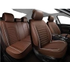 Комплект луксозна Кожена тапицерия за автомобил - Кафява/5 части., снимка 3
