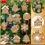 12 бр Джинджифилова бисквитка джинджифилови бисквитки за декор украса елха подаръци Коледни меденки , снимка 1