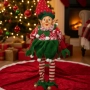 Коледен Елф – декоративна фигура с меки крачета и празнично облекло, снимка 2