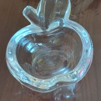 Винтидж френски кристален пепелник с форма на ябълка на Verrerie Cristallerie de Vannes-le-Châtel, снимка 3 - Колекции - 45433972