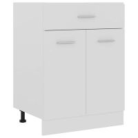 vidaXL Долен шкаф с чекмедже, бял, 60x46x81,5 см, ПДЧ(SKU:801228, снимка 1 - Шкафове - 45507526
