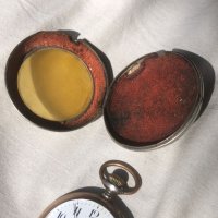 старинен сребърен, джобен часовник, снимка 17 - Антикварни и старинни предмети - 45142644