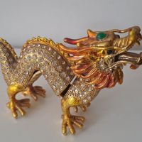 Статуетка Фигура златен дракон , снимка 13 - Статуетки - 45324508