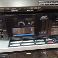 Триглав касетен дек Aiwa AD-F660 - нов внос от Холандия + подарък, снимка 2 - Декове - 46037237