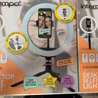 Настолна лампа за селфи с държач за телефон , Sync Desktop Selfie Light Ring Stand with Phone Holder, снимка 2 - Светкавици, студийно осветление - 45750501