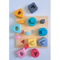 НОВИ! Дървен сортер геометрични форми Монтесори, снимка 2 - Образователни игри - 45638246