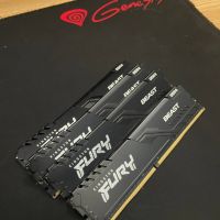 Kingston Fury 64gb ram (16gbx4) 3200mhz 16cl, снимка 1 - RAM памет - 45422801