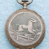 Сребърен джобен часовник, снимка 3 - Антикварни и старинни предмети - 45384160