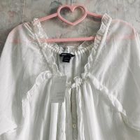 Елегантна нежна бяла туника блуза за бременни бременна H&M MAMA р. L-XL, снимка 5 - Дрехи за бременни - 45713606