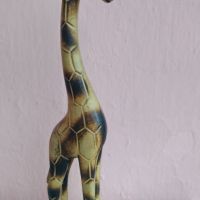 Дървен жираф, снимка 1 - Декорация за дома - 45179202