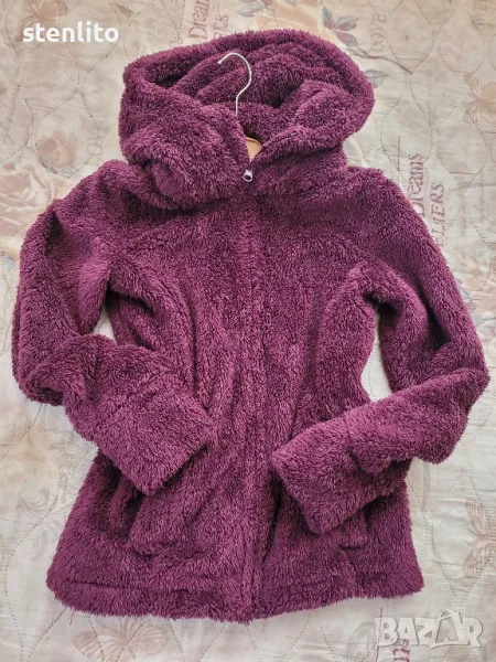 Пухен суитчър с качулка с уши р-р 146/152, снимка 1
