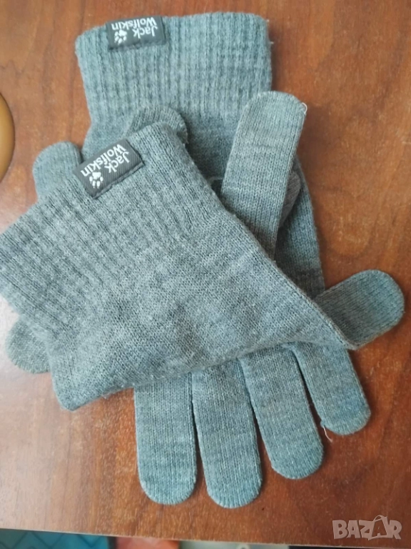 Jack Wolfskin 100% оригинални сиви ръкавици, снимка 1