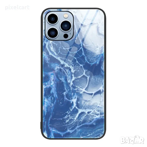 Калъф Glass Marble за iPhone 15 Pro, Море, снимка 1