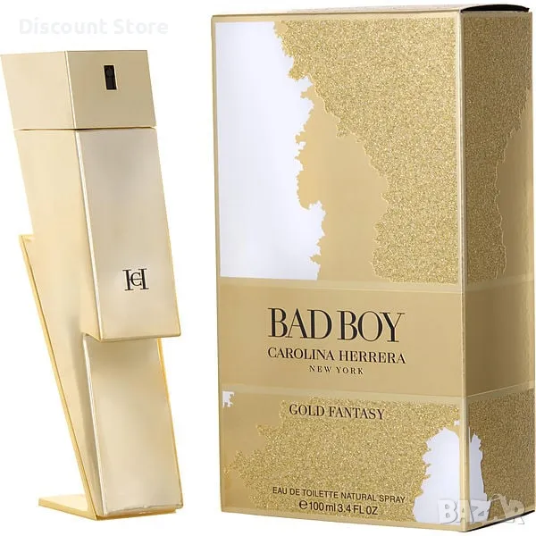 Carolina Herrera Bad Boy Gold Fantasy EDP 100ml, снимка 1