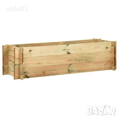 vidaXL Повдигната леха за разсад, импрегниран бор, 120 см, снимка 1
