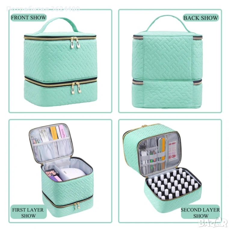 Чанта за маникюр и гел лакове с капацитет 30 бутилки 4770, снимка 1