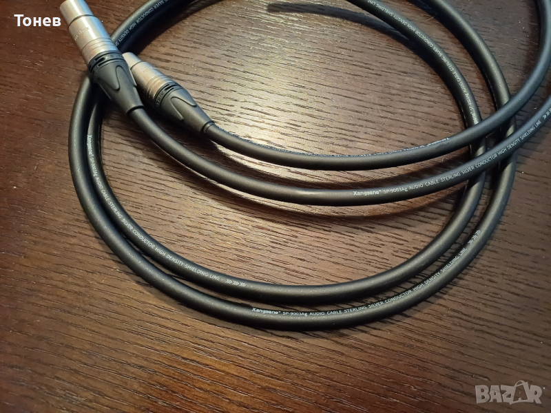Сребърен кабел аудио интерконект хай енд с 4 едножилни проводника, снимка 1
