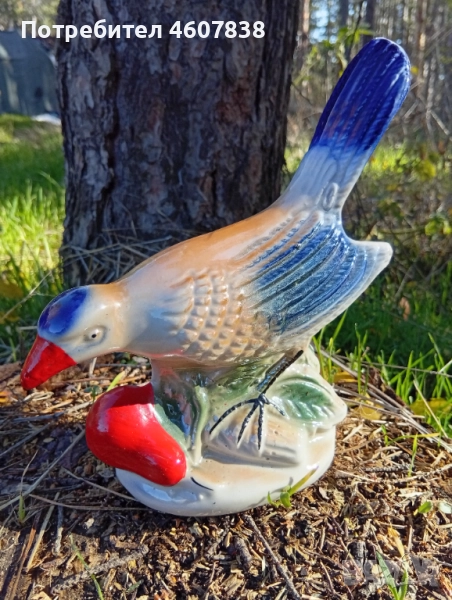 Порцеланова птица 19 см, снимка 1