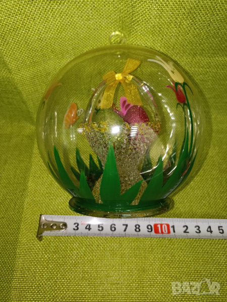 Великденска   стъклена топка/ глобус , снимка 1