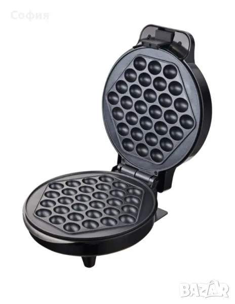 Гофретник за Bubble Waffle Rosberg R51442H 1000W, Черен, снимка 1