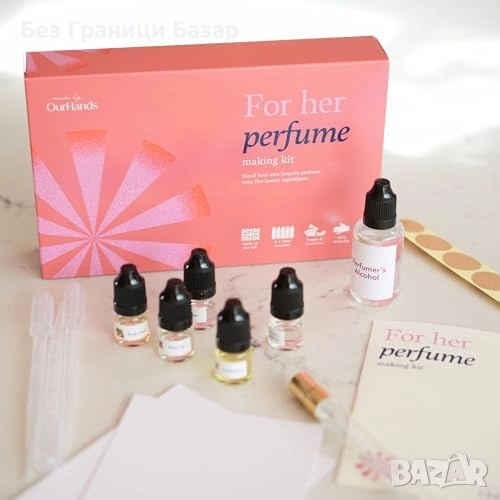 Нов Комплект за парфюм – 5 масла, парфюмерен спирт, флакон уникален подарък , снимка 1