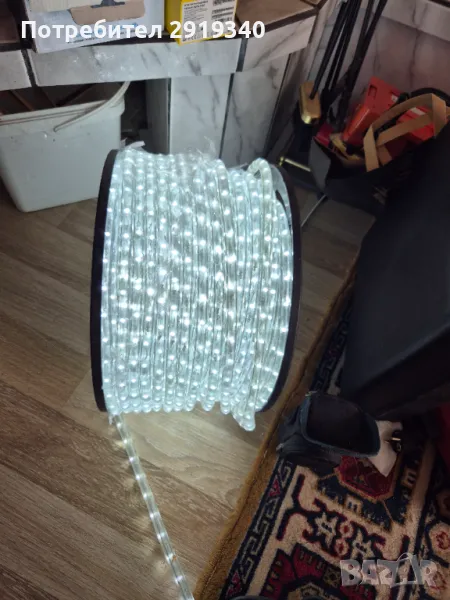 Бял LED Коледен светещ маркуч 100м , снимка 1