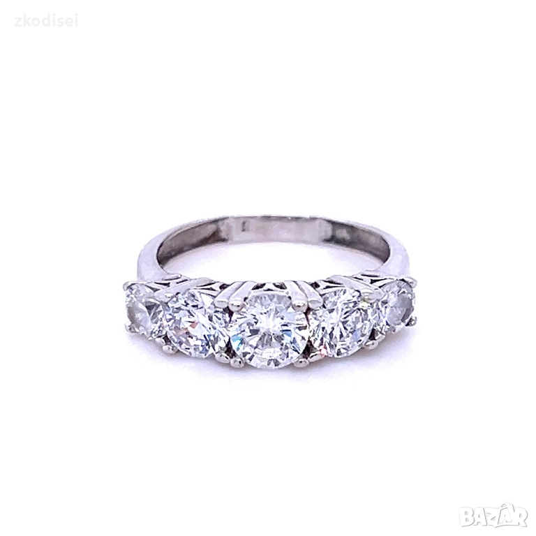 Златен дамски пръстен 3,44гр. размер:53 14кр. проба:585 модел:36341-6, снимка 1