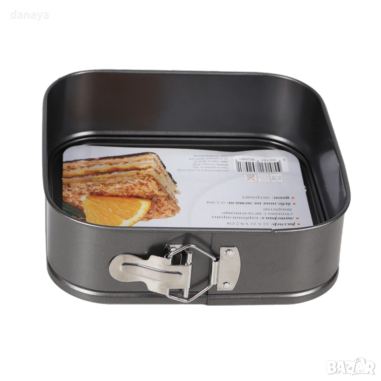 6354 Квадратна форма за печене с падащо дъно, 22 см, снимка 1