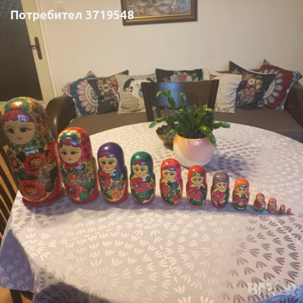Руска матриошка 12броя 33см голямата, снимка 1