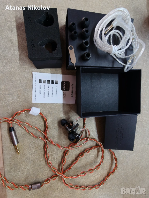 CCA Hydro + 4.4mm балансиран кабел Ivipq – като нови, снимка 1