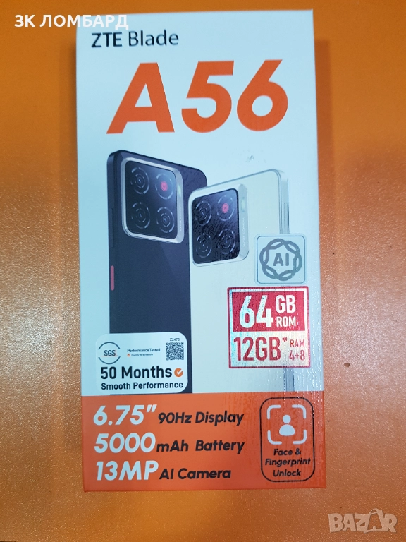 ZTE Blade A56 12RAM 64GB black, снимка 1