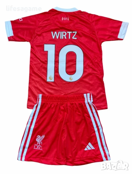 Детски футболен екип Ливърпул Вирц комплект тениска и къси панталони Liverpool Wirtz, снимка 1
