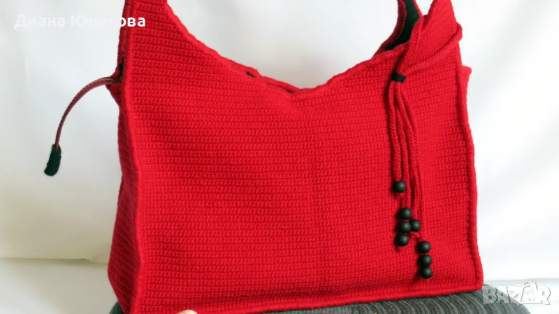 Дамска плетена чанта, снимка 1