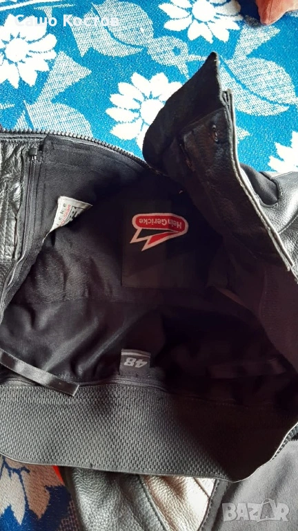 Кожен мото екип от две части, снимка 1