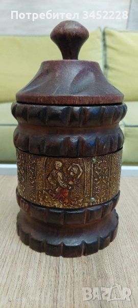 дърворезба кутия за ценители , снимка 1