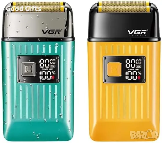 Електрическа самобръсначка VGR V-357 – Титаниеви фолия, LED дисплей, 2 скорости, USB зареждане, снимка 1