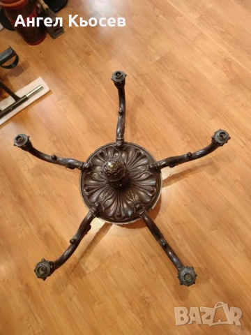 Уникален Дървен Полилей от Орех , снимка 3 - Полилеи - 53290580