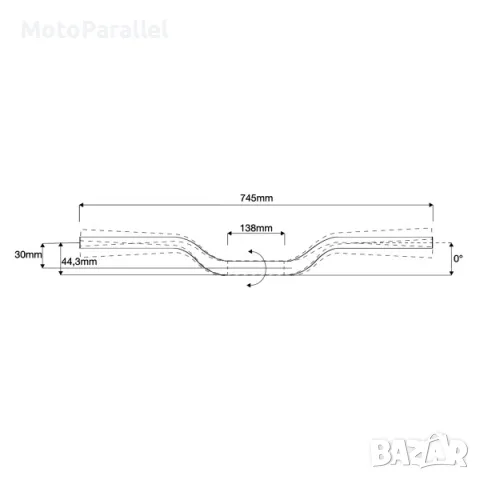 МОТО КОРМИЛО BARRACUDA HANDLEBAR RACING 22 SILVER/СРЕБРИСТ, снимка 5 - Аксесоари и консумативи - 47257365