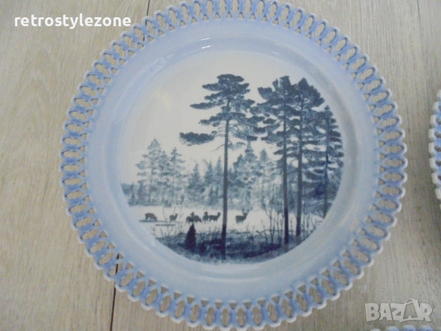 № 8252 Три стари декоративни чинии / пана , снимка 2 - Други ценни предмети - 51644349