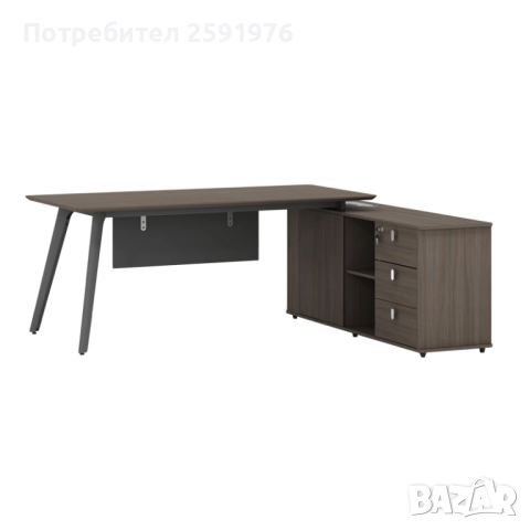 Бюро, Denith, Орех, Дърво, 180х160х75см., снимка 1