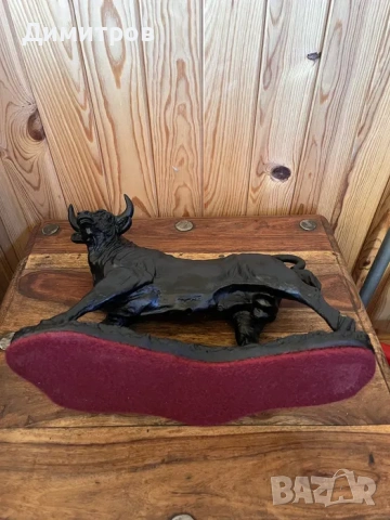 Скулптура пластика на бик , снимка 10 - Антикварни и старинни предмети - 54007337