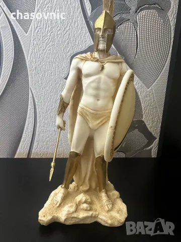 Статуетка Леонид Спарта 300 от алабастър – символ на храбростта / фигура , снимка 6 - Колекции - 49976130